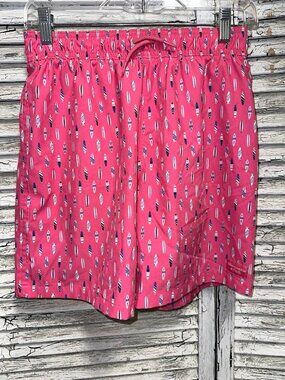 Boys Abercrombie & Fitch Kids Pink Surfboards Swim Shorts Size 13/14